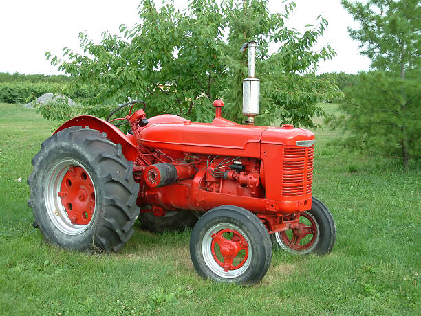 Objects - Red Tractor stock photo