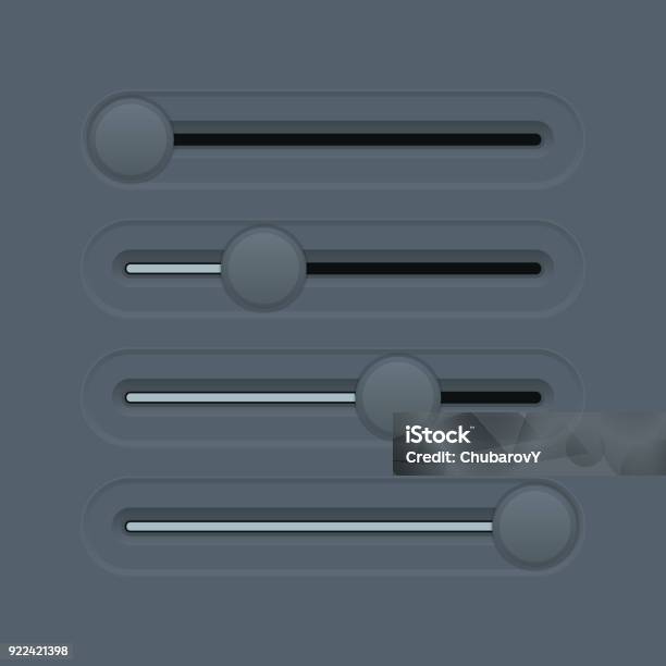 Slider Bar Computer Gray Slider Bar Stock Illustration - Download Image Now - Audio ...