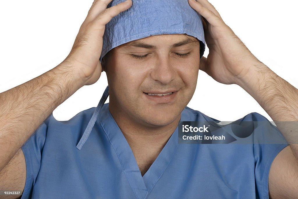 Doctor surgeon shiftwork stress  Adult Stock Photo