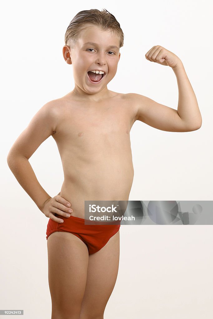 Menino Muscular - Royalty-free Caretas Foto de stock