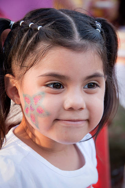 istock Little girl with  painted face 92242435