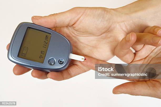 Diabetes Selftest Stock Photo - Download Image Now - Analyzing, Care, Color Image