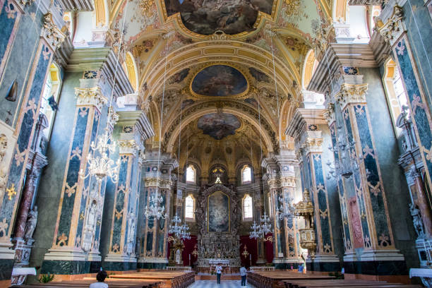 Inside the Cathedral of Bressanone-Brixen, a town in South Tyrol, Italy