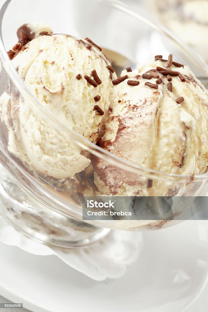 Tiramisu ice cream  Caramel Stock Photo