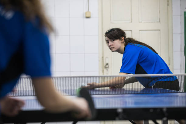 istock Table tennis player playing indoors 922440390