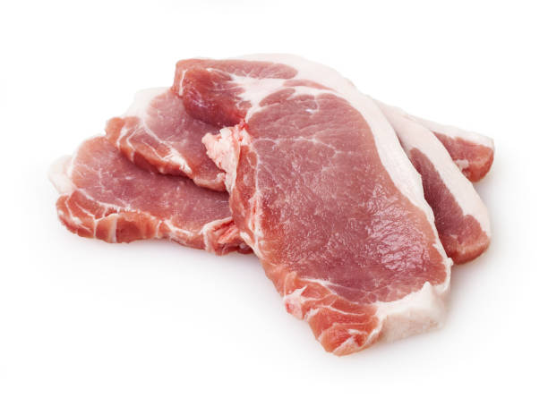 istock Raw pork meat isolated on white background with clipping path 922440822