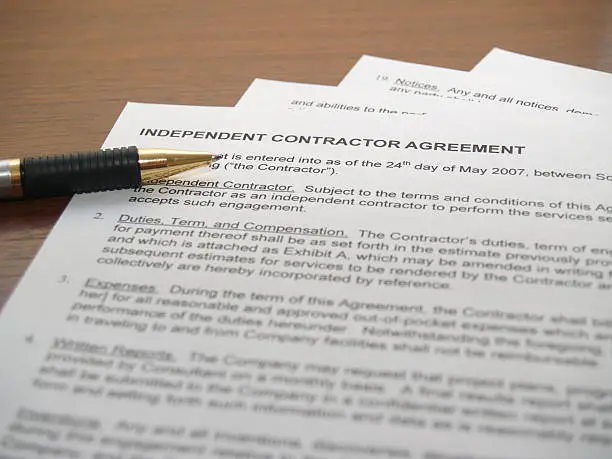 Photo of Contracting Papers