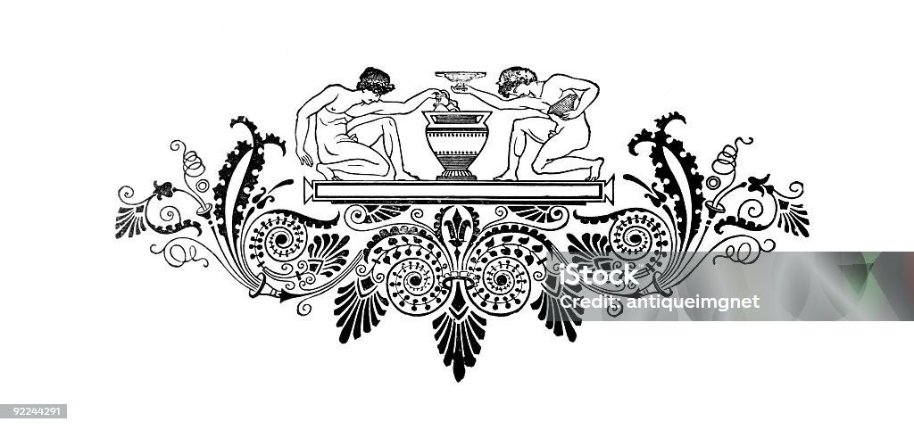 Neoklassizistische Romanisch Grenze design - Lizenzfrei Griechisch-römisch Stock-Illustration