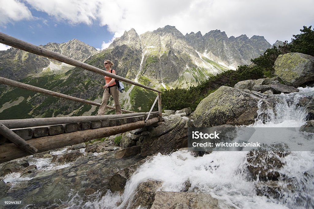 Hiking in Tatra Mountains, Slovakia  High Up Stock Photo