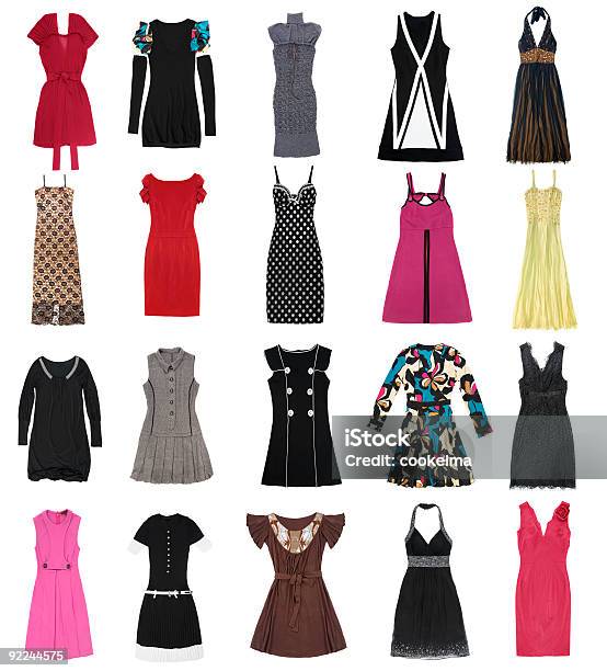 Female Dresses 20 Pieces Stock Photo - Download Image Now - Clothing, Color Image, Cool Attitude