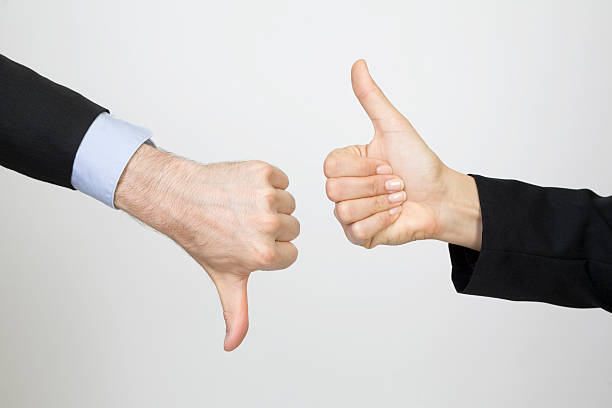 istock Two hands saying yes and no 92244684