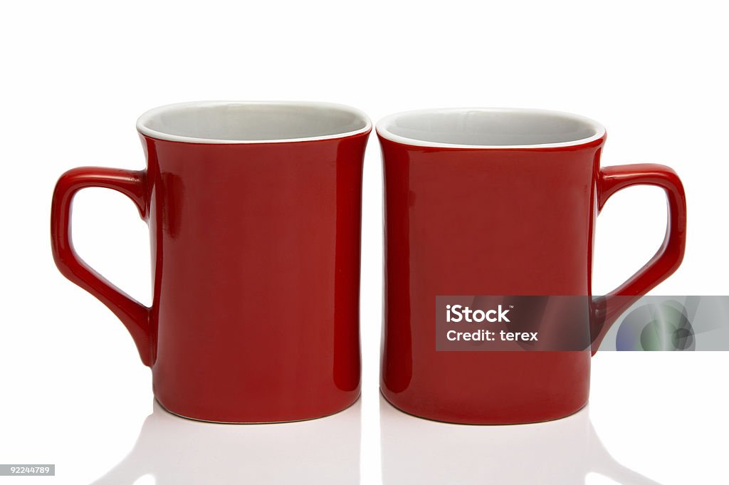 2 개의 빨간 컵 - 로열티 프리 0명 스톡 사진