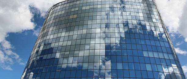 Modern glass building stock photo