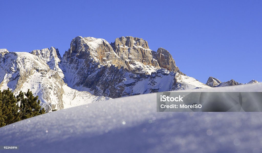 Alpes Europeus Paisagem durante o Inverno - Royalty-free Alta Badia Foto de stock