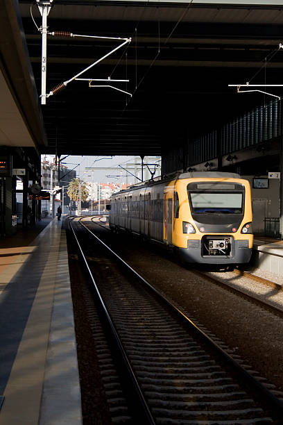 istock Lonely person waiting for a train 92246072