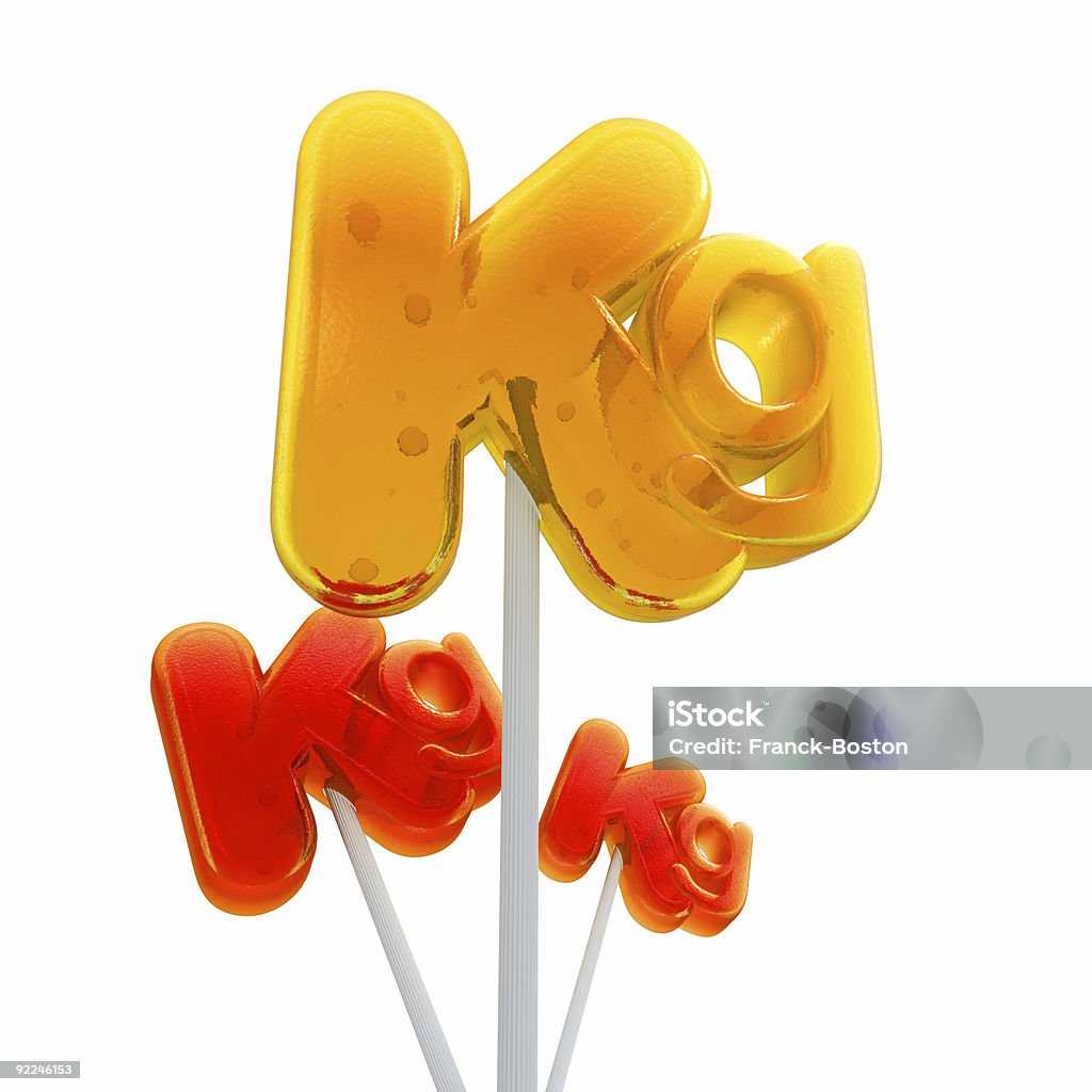 Trio di chilo simbolo ghiaccioli - Foto stock royalty-free di Arancione