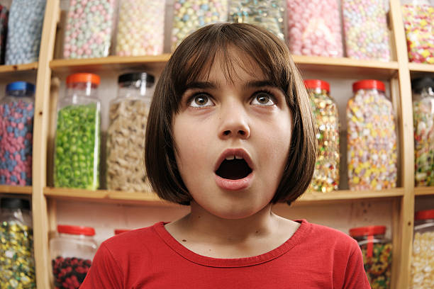 child in sweet shop  gawp stock pictures, royalty-free photos & images