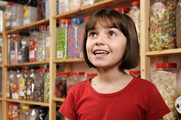 child in sweet shop  gawp stock pictures, royalty-free photos & images