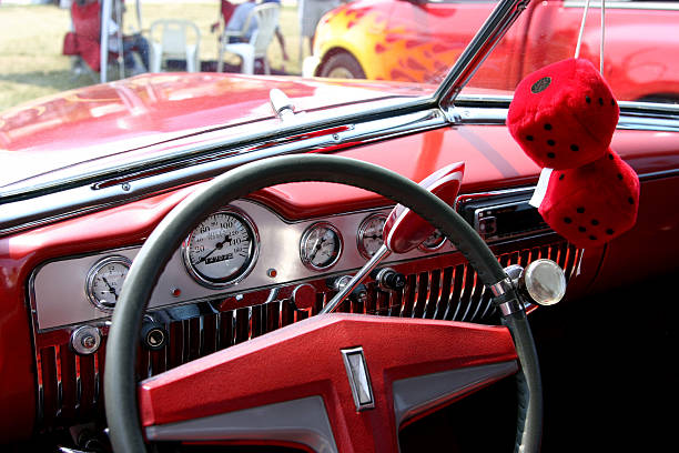 istock Dashboard of antique car 92247505