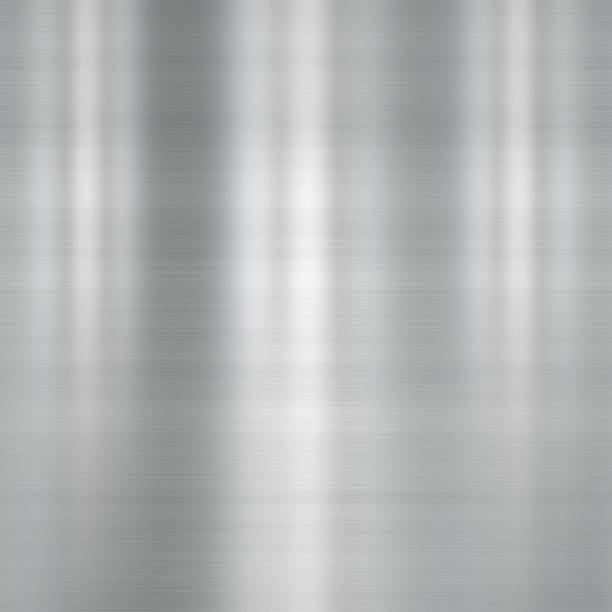 Brushed metal plate stock photo