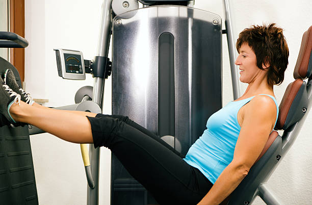 istock Mature woman exercising 92248771
