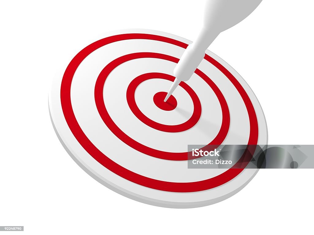 Bullseye à droite sur cible - Photo de Douceur libre de droits