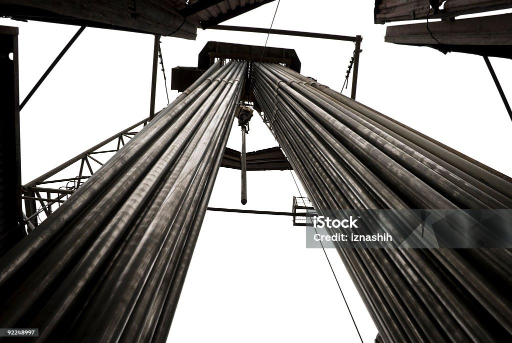 Enormes perjuicios tuberías de perforación - Foto de stock de Plataforma petrolífera libre de derechos