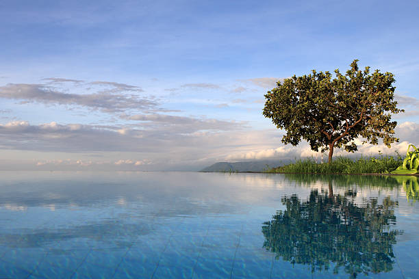 Aerial view on tourist resort in Bali Indonesia