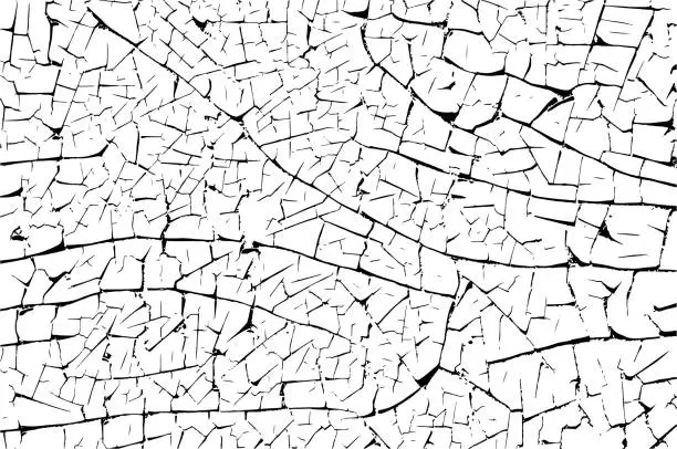 Vector illustration of cracked peel off pattern