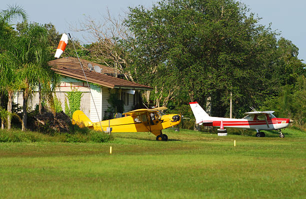 istock Farmhouse with airfield 92250276