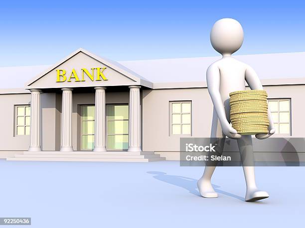 Hombre Dinero Banco Foto de stock y más banco de imágenes de Actividades bancarias - Actividades bancarias, Adulto, Ahorros