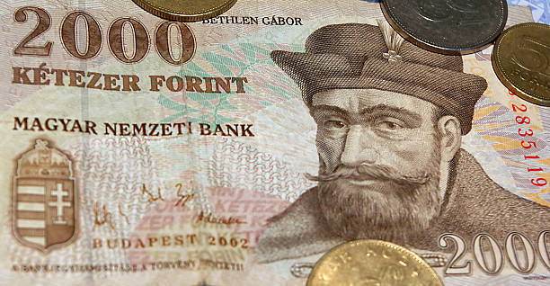 Hungarian money stock photo
