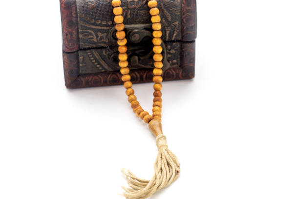 istock brown prayer beads muslim with small wooden box 922505936