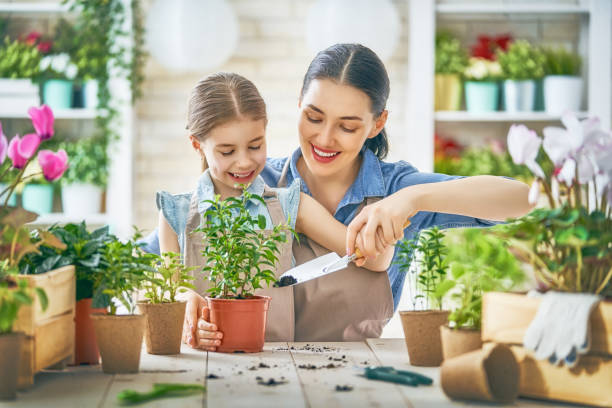 istock Happy family in spring day. 922506304