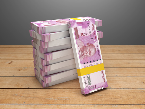 2000 nueva de India Rupia moneda - 3D prestados imagen photo