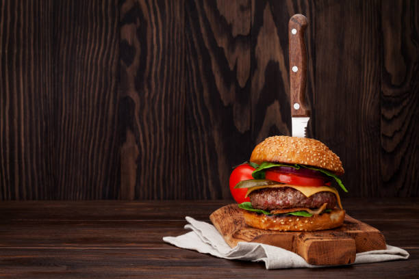 istock Tasty grilled home made burger 922506848