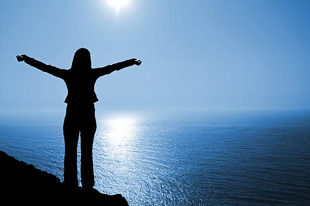 istock Woman in worship position 92250849