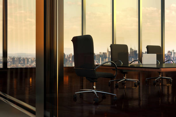 istock empty Boardroom in Office Building in New York 922513904
