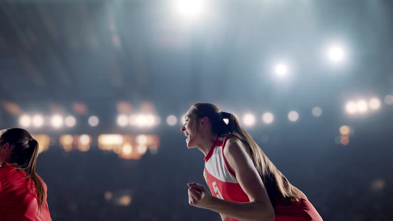 Volleyball female player in action