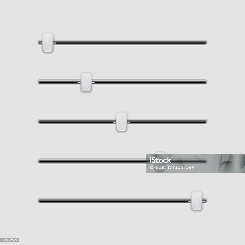 Slider Bar Computer Media Slider Bar Gray User Interface Element Stock Illustration ...