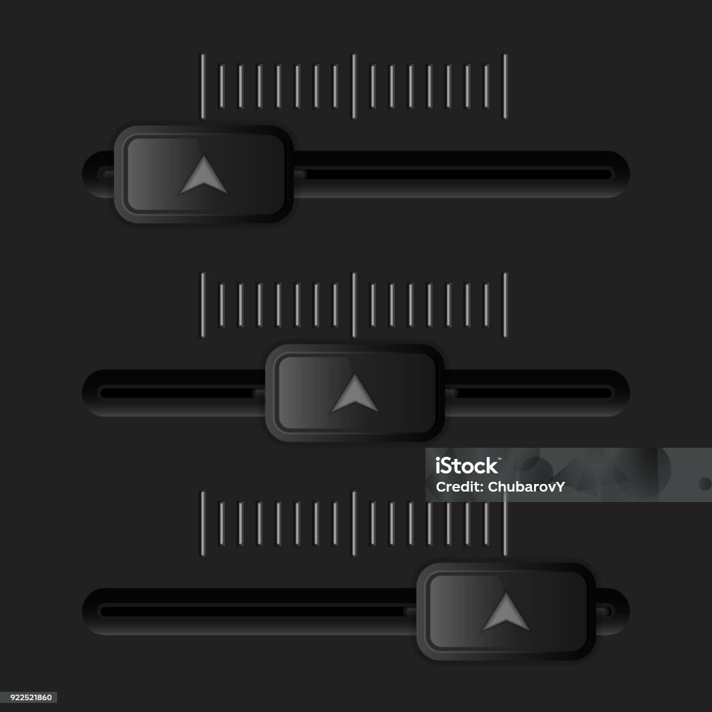 Slider Computer Interface Element Media Slider Black User Interface Element Stock Illustration - Download ...