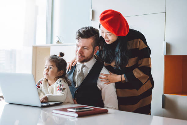 istock Businessman with his family 922522178