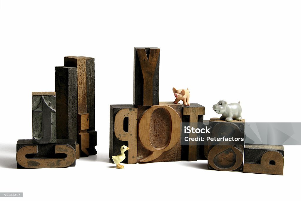 Drewniane Typ - Zbiór zdjęć royalty-free (Alfabet)