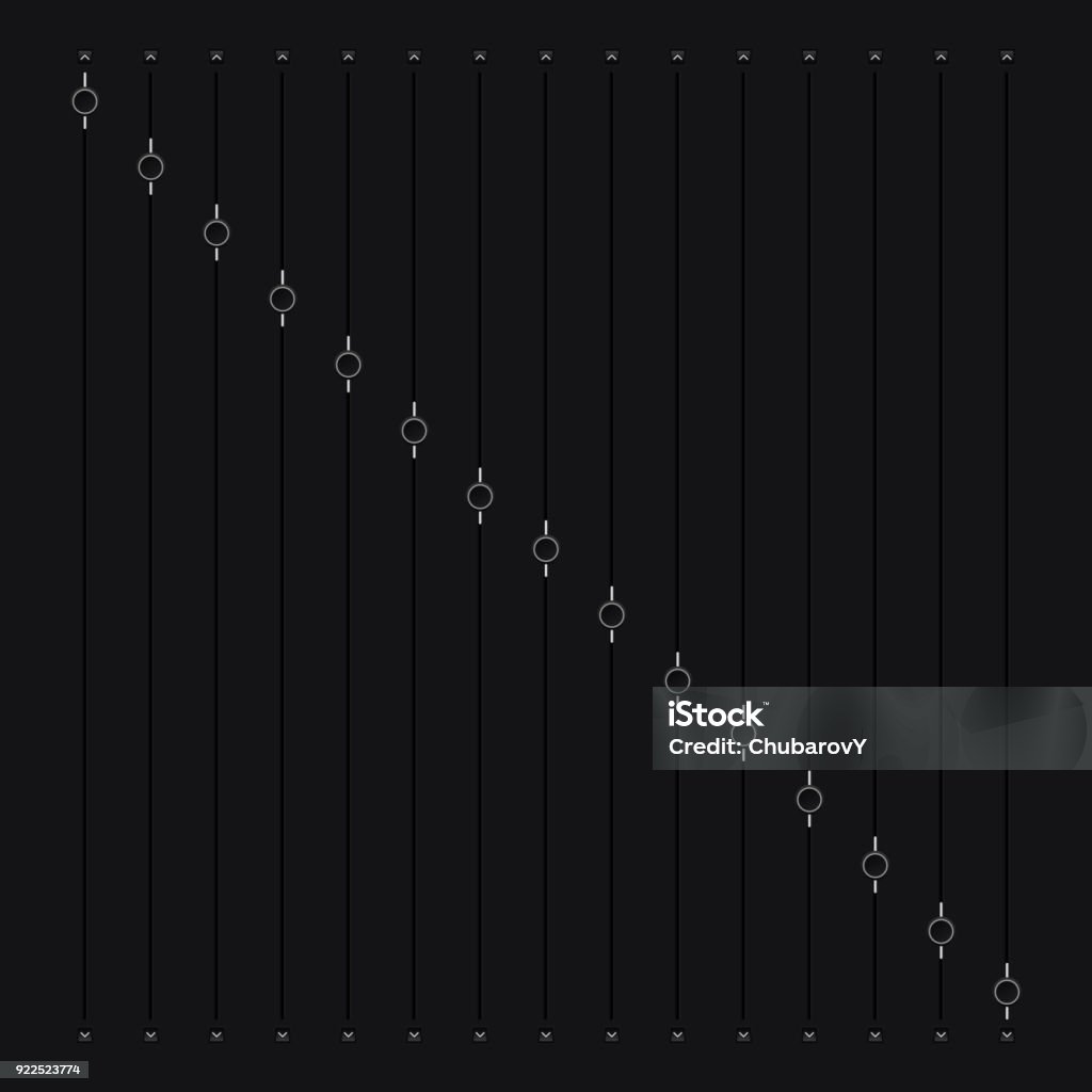 Slider Computer Interface Element Black Slider Set User Interface Element Stock Illustration - Download ...