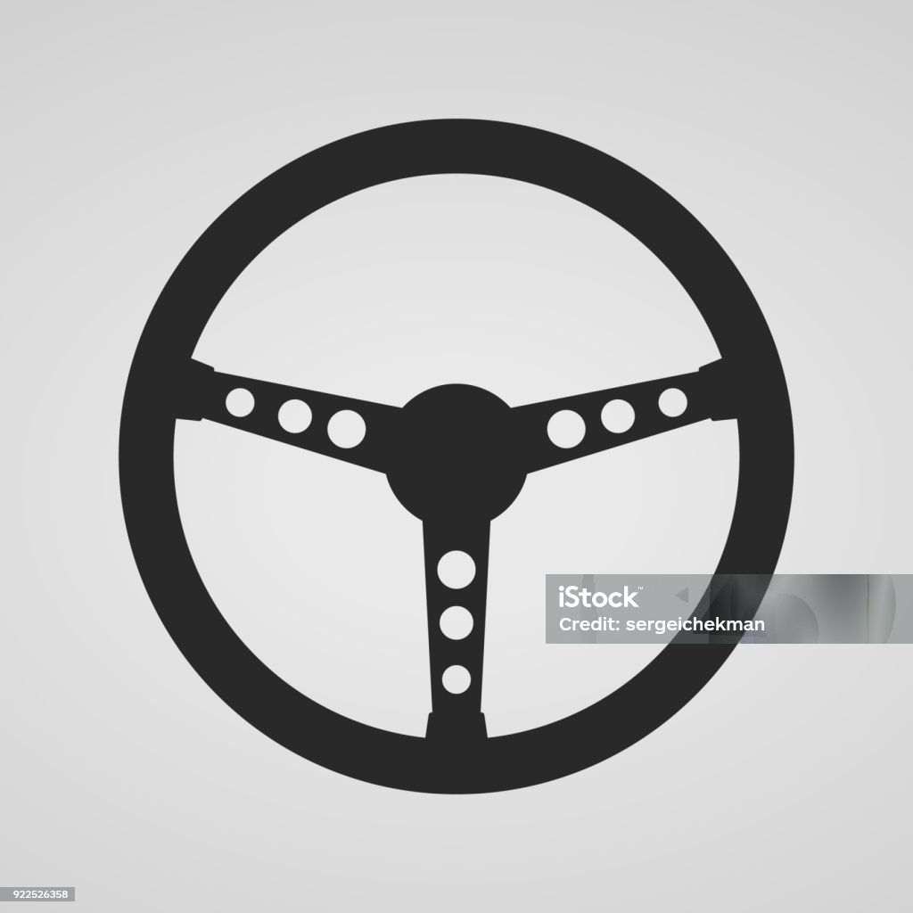 Steering wheel icon. Vector illustration. Steering wheel icon isolated. Vector illustration. Black car steering wheel symbol. Steering Wheel stock vector