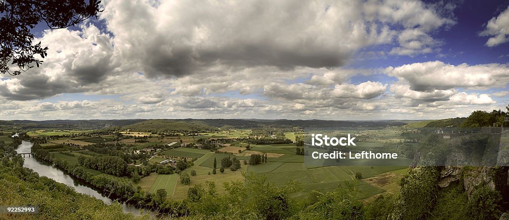 Rozległe Panarama piękne Dordogne Valley - Zbiór zdjęć royalty-free (Bez ludzi)