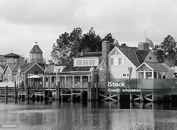 Foto de Antiga Aldeia De Pescadores e mais fotos de stock de Massachusetts - Massachusetts, Preto e branco, Vila de pescadores