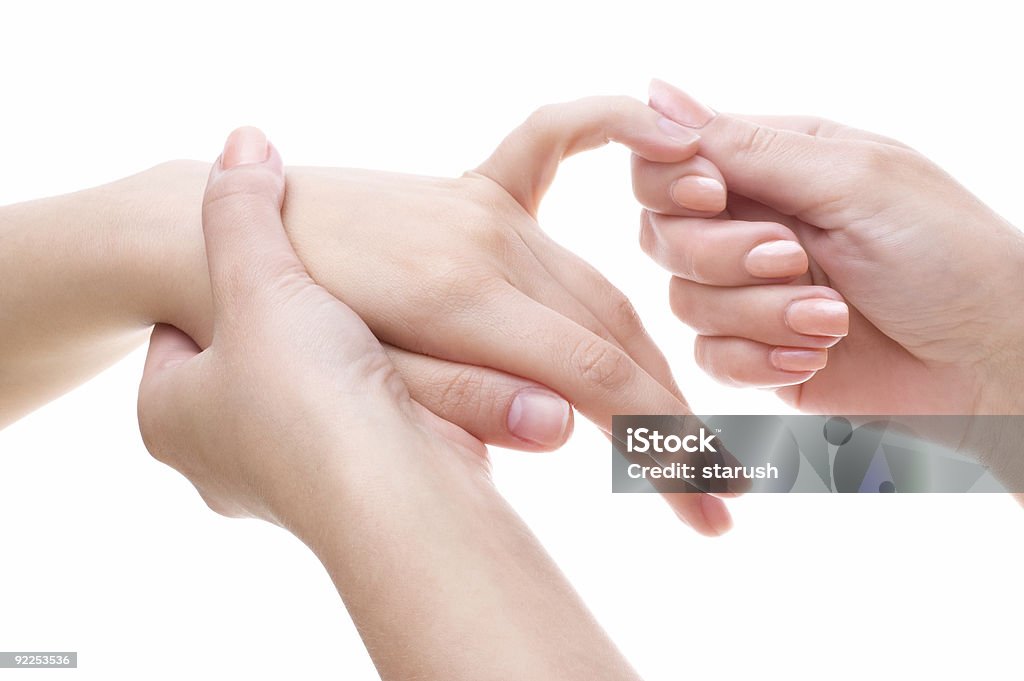 palm massage  Hand Massage Stock Photo