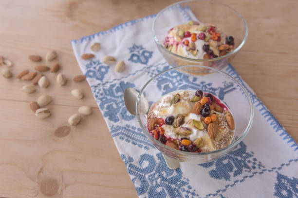 istock Healthy breakfast with berries, healthy seeds and nuts 922536316