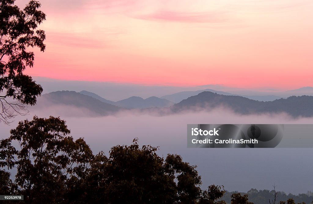 Foothills Parkway Amanhecer, Parque nacional das montanhas de Smoky, já - Royalty-free Amanhecer Foto de stock